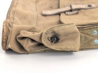 Frankreich 2. Weltkrieg, Gasmaskentasche/Musette für ANP31 , datiert 1939, gebraucht