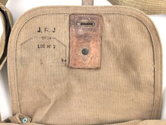 Frankreich 2. Weltkrieg, Gasmaskentasche/Musette für ANP31 , datiert 1939, gebraucht