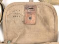 Frankreich 2. Weltkrieg, Gasmaskentasche/Musette für ANP31 , datiert 1939, gebraucht