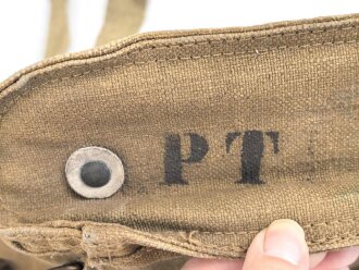 Frankreich 2. Weltkrieg, Gasmaskentasche/Musette für ANP31 , datiert 1938?, gebraucht