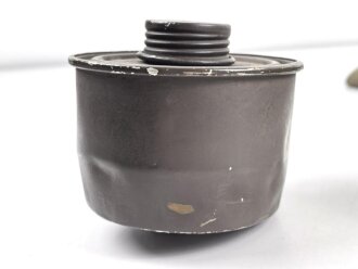 Frankreich Gasmaske Model ANP Modell 1951, mit Filter, in Bereitschaftstasche. Guter Zustand
