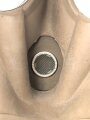 Frankreich Gasmaske Model ANP Modell 1951, mit Filter, in Bereitschaftstasche. Guter Zustand