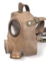 Frankreich Gasmaske Model ANP Modell 1951, mit Filter, in Bereitschaftstasche. Guter Zustand
