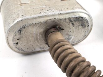 Belgien Armeegasmaske SACIC  BB 1934 mit Schlauch und Filter. Alles in gutem Zustand