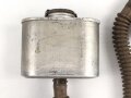 Belgien Armeegasmaske SACIC  BB 1934 mit Schlauch und Filter. Alles in gutem Zustand