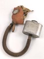 Belgien Armeegasmaske SACIC  BB 1934 mit Schlauch und Filter. Alles in gutem Zustand