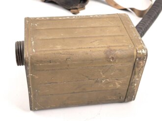 Belgien Armeegasmaske  mit Schlauch und Kastenfilter