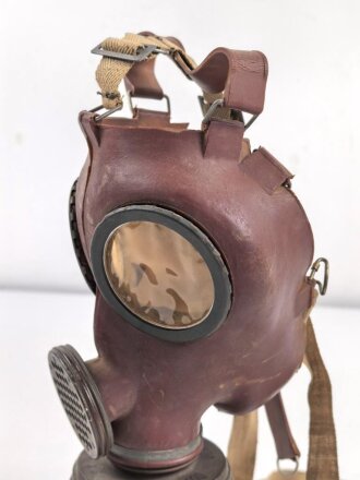 Frankreich 2.Weltkrieg , Zivilschutzgasmaske C38 mit...