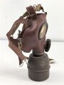 Frankreich 2.Weltkrieg , Zivilschutzgasmaske C38 mit Filter, guter Zustand