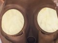 Frankreich 2.Weltkrieg , Zivilschutzgasmaske C38 mit Filter, guter Zustand
