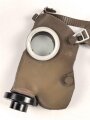 Belgien Gasmaske L-702 mit Filter in Bereitschaftsbüchse, Originallack