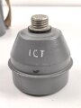 Belgien Gasmaske L-702 mit Filter in Bereitschaftsbüchse, Originallack
