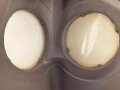 Belgien Gasmaske L-702 mit Filter in Bereitschaftsbüchse, Originallack