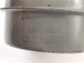 Belgien Gasmaske L-702 mit Filter in Bereitschaftsbüchse, Originallack