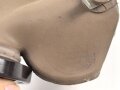 Belgien Gasmaske L-702 mit Filter in Bereitschaftsbüchse, Originallack