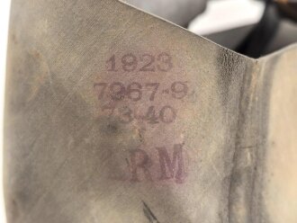Frankreich 2.Weltkrieg , Gasmaske für Zivilbevölkerung Modell TC38 Securit B,  datiert 1940. Gummi weich.