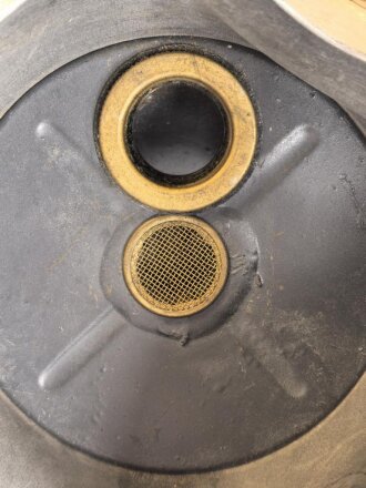 Frankreich 2.Weltkrieg , Gasmaske für Zivilbevölkerung Modell TC38 Securit B,  datiert 1940. Gummi weich.