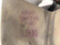 Frankreich 2.Weltkrieg , Gasmaske für Zivilbevölkerung Modell TC38 Securit B,  datiert 1940. Gummi weich.