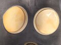 Frankreich 2.Weltkrieg , Gasmaske für Zivilbevölkerung Modell TC38 Securit B,  datiert 1940. Gummi weich.