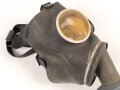 Frankreich 2.Weltkrieg , Gasmaske für Zivilbevölkerung Modell TC38 Securit B,  mit Filter .