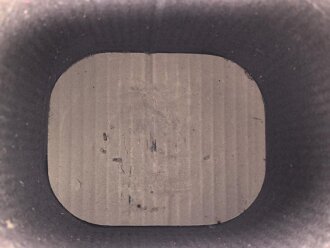 Frankreich 2.Weltkrieg , Marine Gasmaske A.F.M.34 ( (Appareil Filtrant Marine 34) Maskenkörper ausgetrocknet, ebenso der Schlauch. Datiert 1938, mit Filter und Bereitschaftsbüchse. Selten