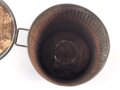 Frankreich 1.Weltkrieg , Bereitschaftsbüchse zur Gasmaske A.R.S. (Appareil Respiratoire Spécial) Originallack