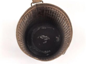 Frankreich 1.Weltkrieg , Bereitschaftsbüchse zur Gasmaske A.R.S. (Appareil Respiratoire Spécial) Originallack
