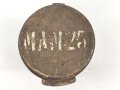 Frankreich 1.Weltkrieg , Bereitschaftsbüchse zur Gasmaske A.R.S. (Appareil Respiratoire Spécial) Originallack