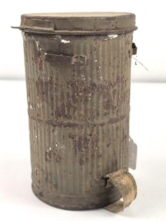 Frankreich 1.Weltkrieg , Bereitschaftsbüchse zur Gasmaske A.R.S. (Appareil Respiratoire Spécial) Originallack
