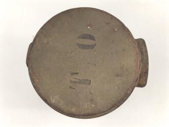 Frankreich 1.Weltkrieg , Bereitschaftsbüchse zur Gasmaske A.R.S. (Appareil Respiratoire Spécial) Originallack