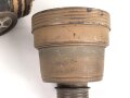 Frankreich 2.Weltkrieg , Gasmaske A.N.P. T 31 (Appareil Normal de Protection Type 31) mit Schlauch und Filter. Guter Zustand