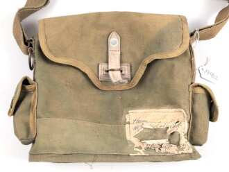 Frankreich 2. Weltkrieg, Gasmaskentasche/Musette für ANP31 , datiert 1940, gebraucht