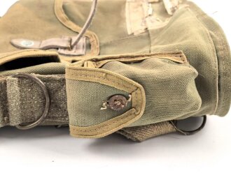 Frankreich 2. Weltkrieg, Gasmaskentasche/Musette für ANP31 , datiert 1940, gebraucht
