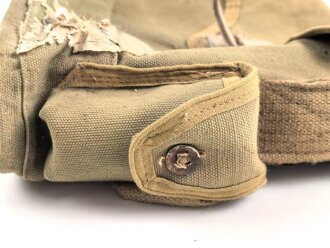 Frankreich 2. Weltkrieg, Gasmaskentasche/Musette für ANP31 , datiert 1940, gebraucht