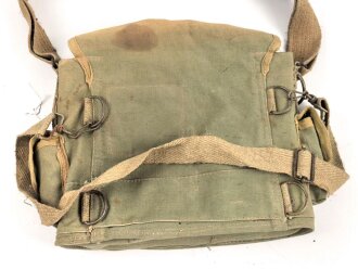 Frankreich 2. Weltkrieg, Gasmaskentasche/Musette für ANP31 , datiert 1940, gebraucht