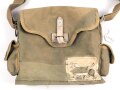 Frankreich 2. Weltkrieg, Gasmaskentasche/Musette für ANP31 , datiert 1940, gebraucht