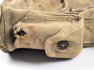 Frankreich 2. Weltkrieg, Gasmaskentasche/Musette für ANP31 , gebraucht