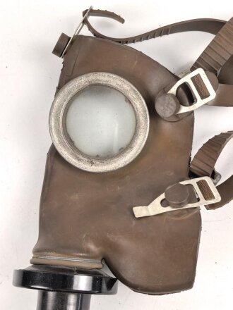 Belgien Gasmaske L-702 mit Filter , Gummi weich