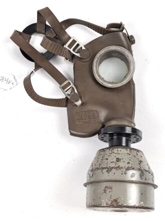 Belgien Gasmaske L-702 mit Filter , Gummi weich