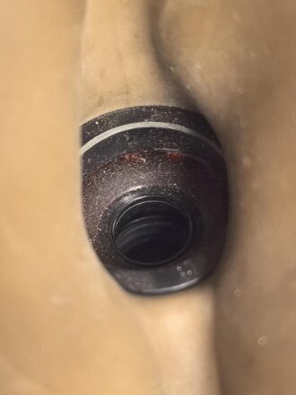 Belgien Gasmaske L-702 mit Filter , Gummi weich