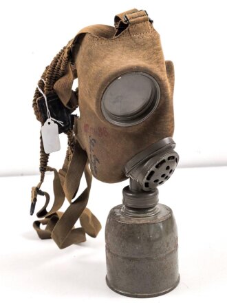 Tschechoslowakei 2.Weltkrieg, Gasmaske VZ33 mit Filter