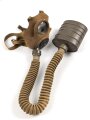 Tschechoslowakei 2.Weltkrieg, Gasmaske VZ35 mit langem Schlauch und grossem Filter