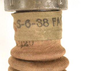 Tschechoslowakei 2.Weltkrieg, Gasmaske VZ35 mit langem Schlauch und grossem Filter