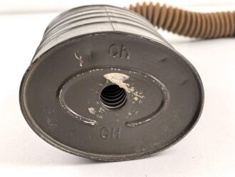 Tschechoslowakei 2.Weltkrieg, Gasmaske VZ35 mit langem Schlauch und grossem Filter
