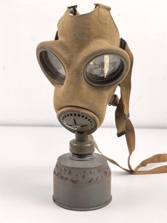 Tschechoslowakei 2.Weltkrieg, Gasmaske VZ35 mit Filter