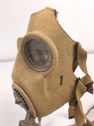 Tschechoslowakei 2.Weltkrieg, Gasmaske VZ35 mit Filter