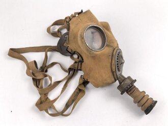Tschechoslowakei 2.Weltkrieg, Gasmaske VZ35 mit ungewöhnlichem Schlauch