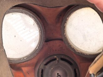 Tschechoslowakei 2.Weltkrieg, Gasmaske VZ35 mit ungewöhnlichem Schlauch
