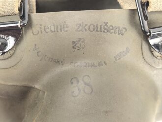 Tschechoslowakei 2.Weltkrieg, Gasmaske Luftschutz Modell Chema LPS, datiert 1938