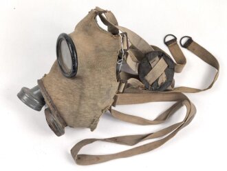 Tschechoslowakei 2.Weltkrieg, Gasmaske  Modell F.M. 3, Variante in Metall statt Pressmasse.